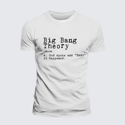 Big Bang Theory Jesus God Christian Premium Mercerized Cotton Tee