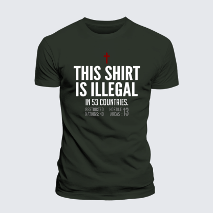 This Shirt is Illegal Jesus God Christian Premium Mercerized Cotton Tee