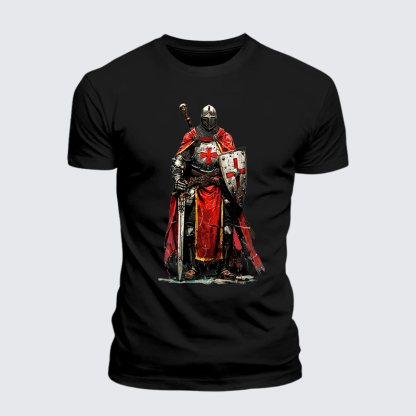 Crusaders Jesus God Christian Premium Mercerized Cotton Tee