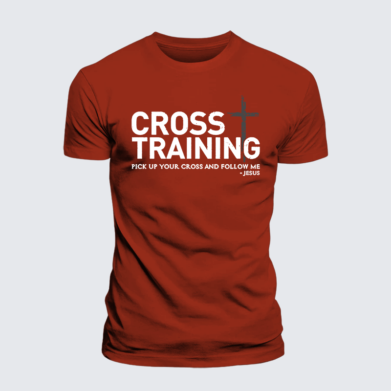 Cross Training Jesus God Christian Premium Mercerized Cotton Tee