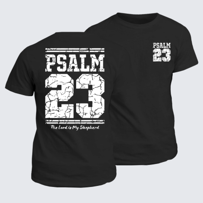 Psalm 23 The Lord Is My Shepherd Jesus God Christian Cotton T-Shirt