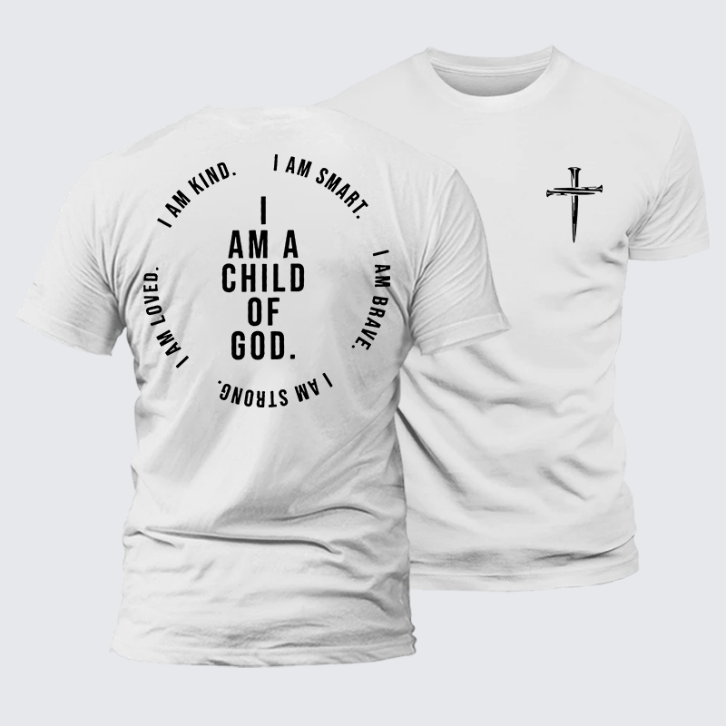 I Am A Child Of God Jesus God Christian Premium Mercerized Cotton Tee