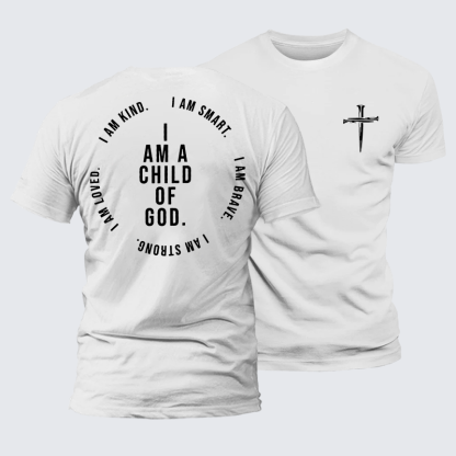 I Am A Child Of God Jesus God Christian Premium Mercerized Cotton Tee