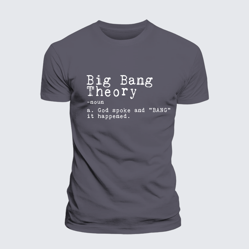 Big Bang Theory Jesus God Christian Premium Mercerized Cotton Tee