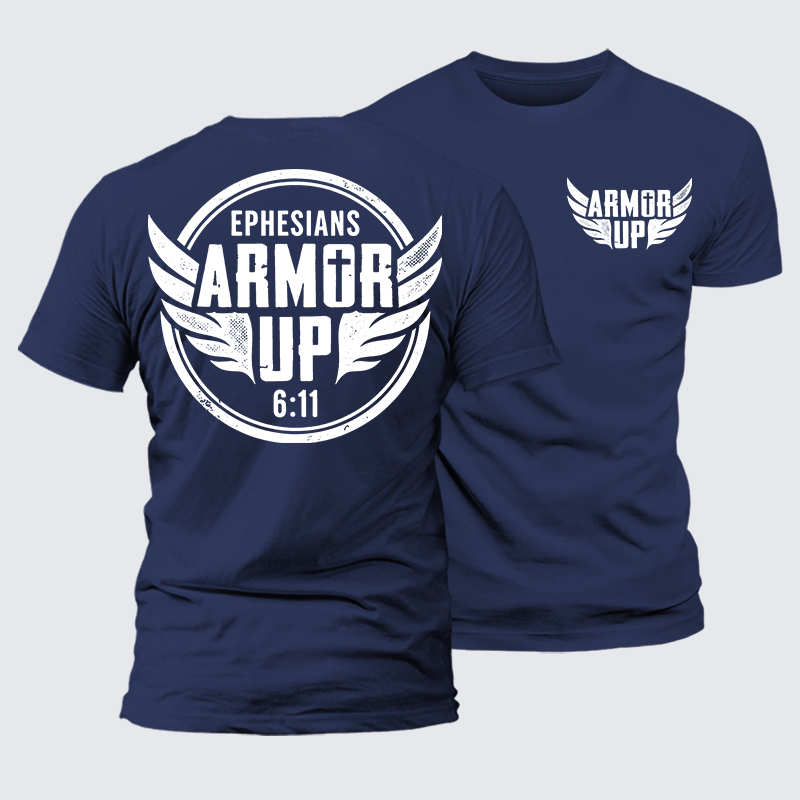 Armor Up Jesus God Christian Premium Mercerized Cotton Tee