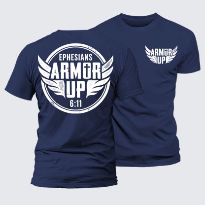 Armor Up Jesus God Christian Premium Mercerized Cotton Tee