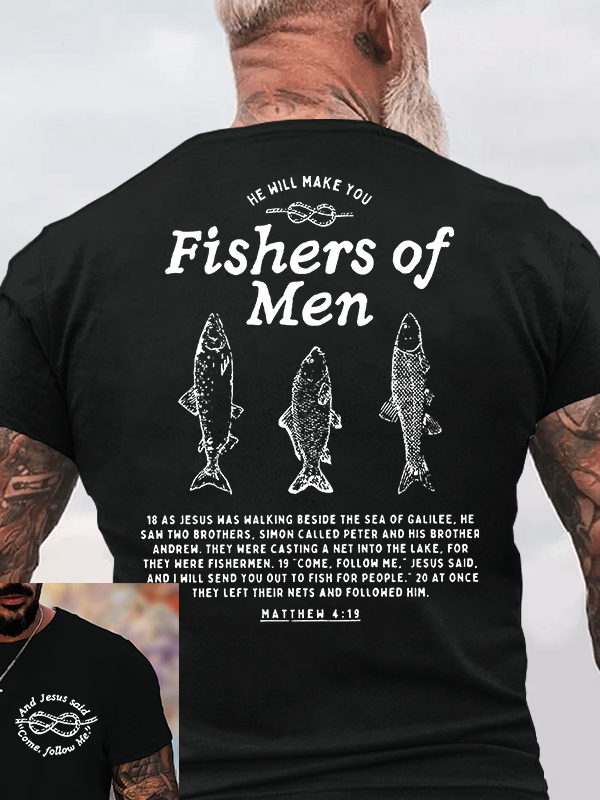 Fishers Of Men Christian Cotton T-Shirt