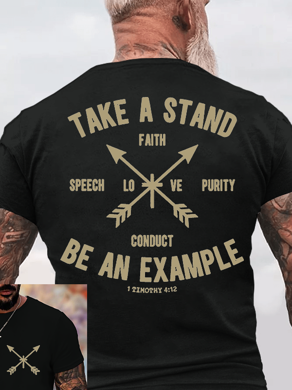 Man Of God Husband Dad Jesus God Christian Cotton T-Shirt