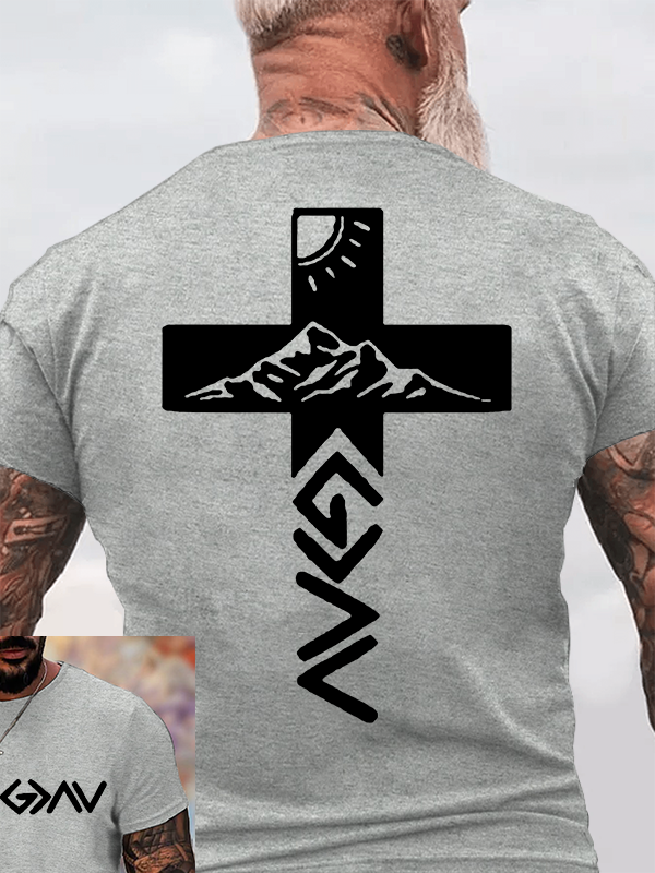 God is Greater than the Highs & Lows Jesus God Christian Cotton T-Shirt