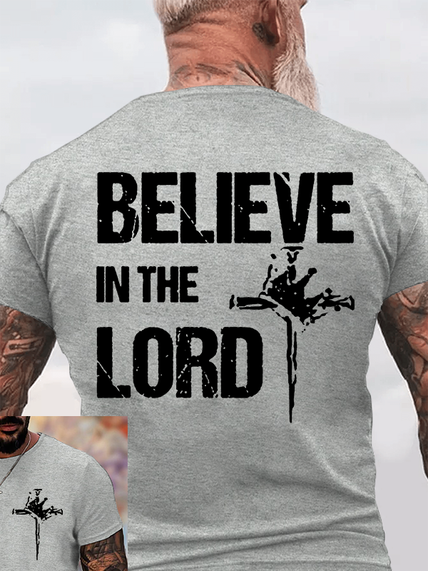 Believe In The Lord Jesus God Christian Cotton T-Shirt