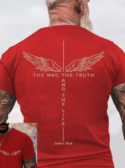 The Way The Truth The Life Jesus God Christian Cotton T-Shirt
