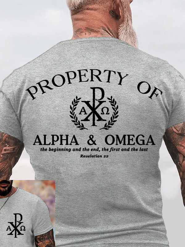 Property of Alpha & Omega Christian Cotton T-Shirt
