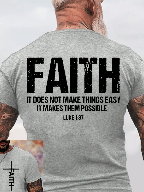 Faith Jesus God Christian Cotton T-Shirt