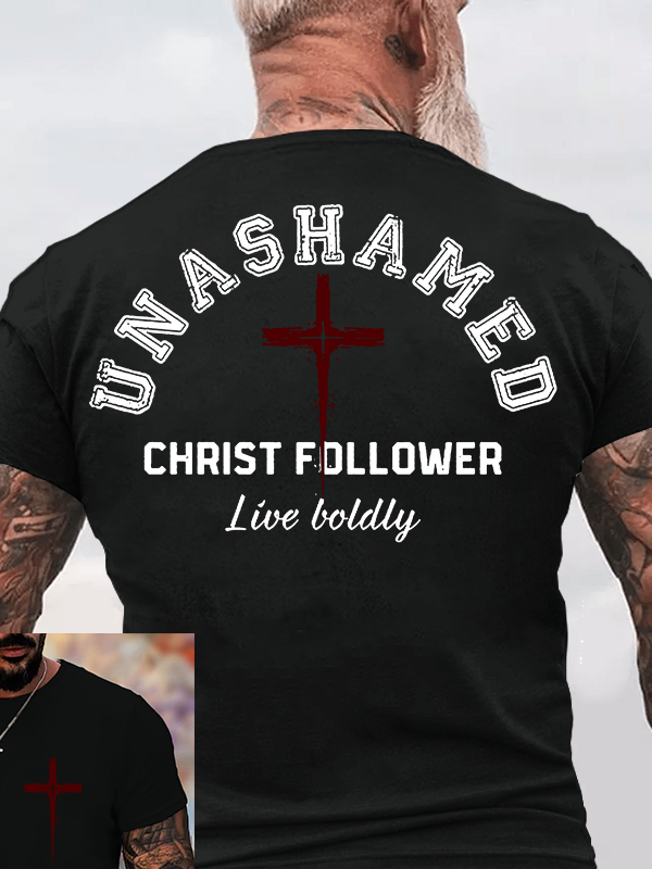 Man Of God Husband Dad Jesus God Christian Cotton T-Shirt