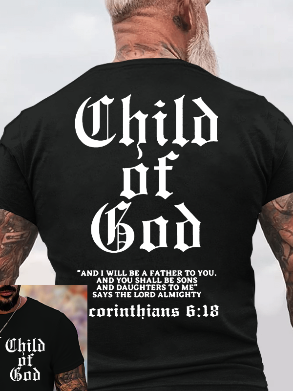 Child Of God Jesus God Christian Cotton T-Shirt