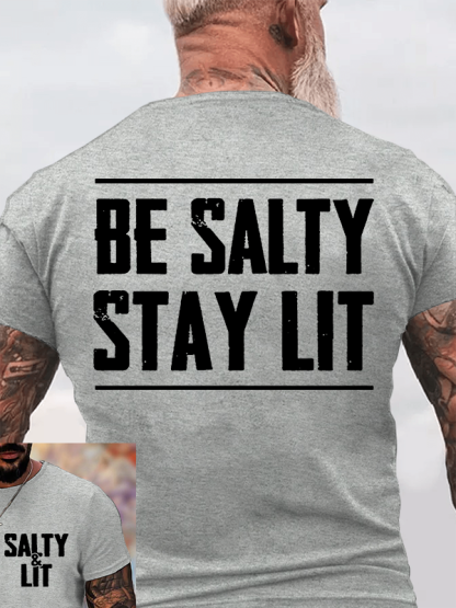 Be Salty Stay Lit  Jesus God Christian Cotton T-Shirt
