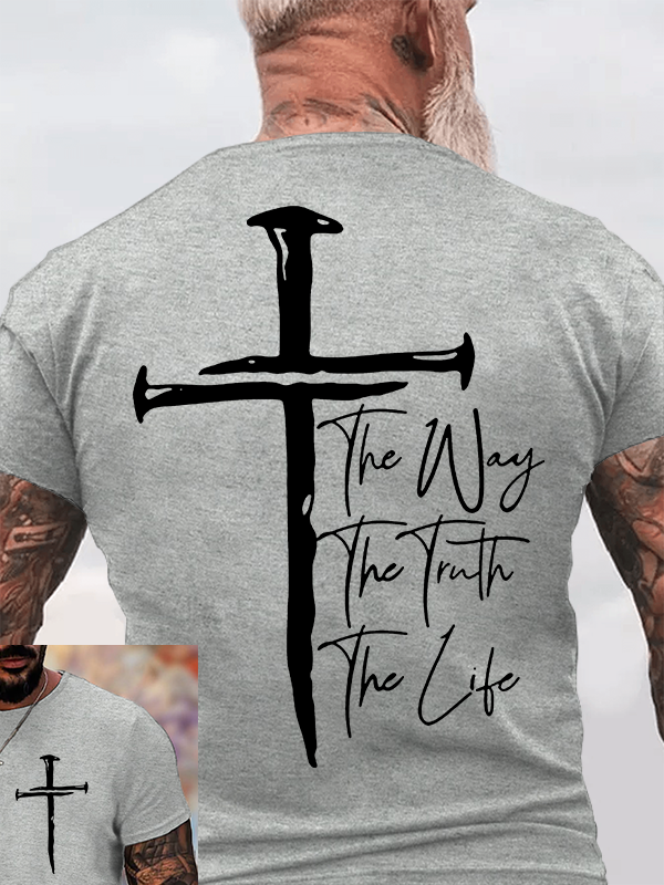 Jesus The Way The Truth The Life  Jesus God Christian Cotton T-Shirt