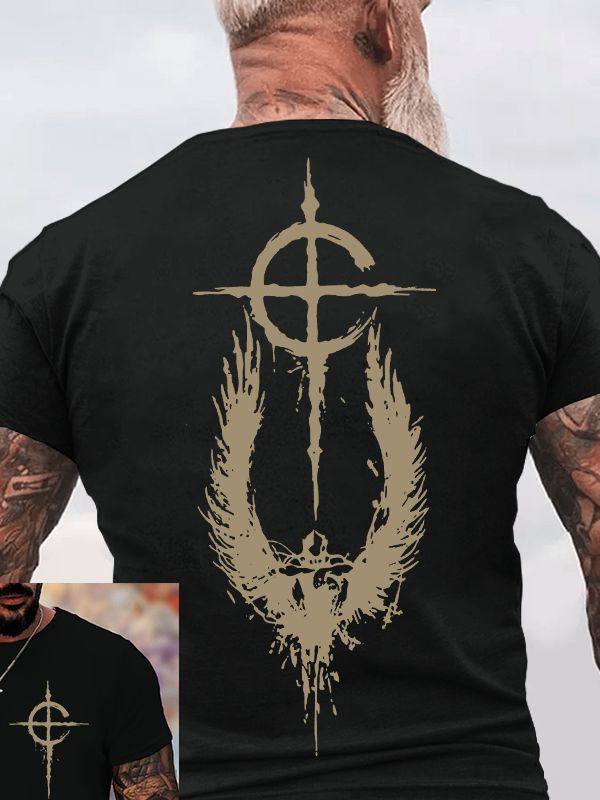 Man Of God Husband Dad Jesus God Christian Cotton T-Shirt