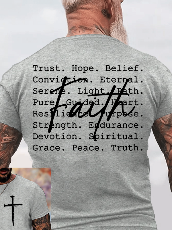 Faith Jesus God Christian Cotton T-Shirt