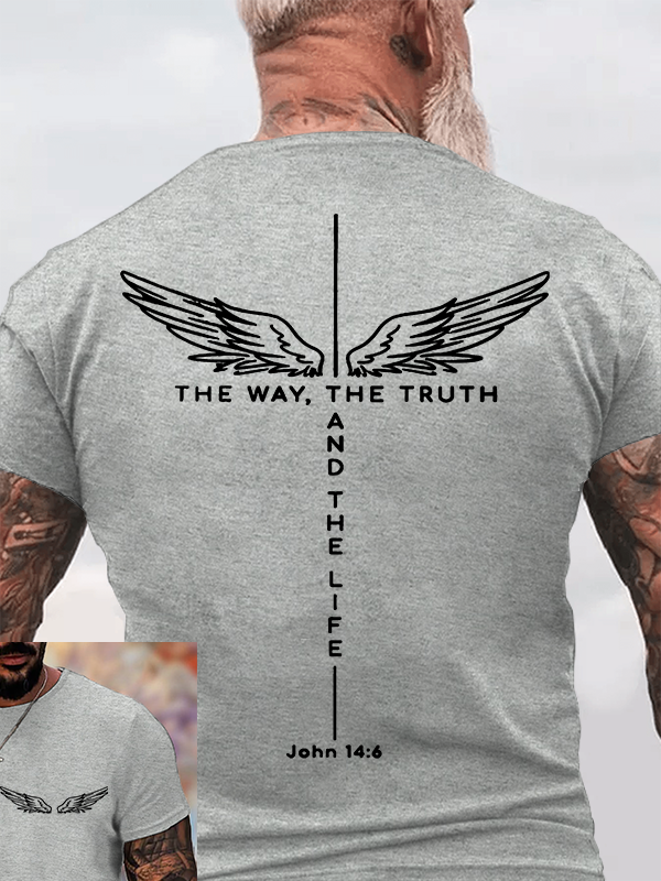 The Way The Truth The Life Jesus God Christian Cotton T-Shirt
