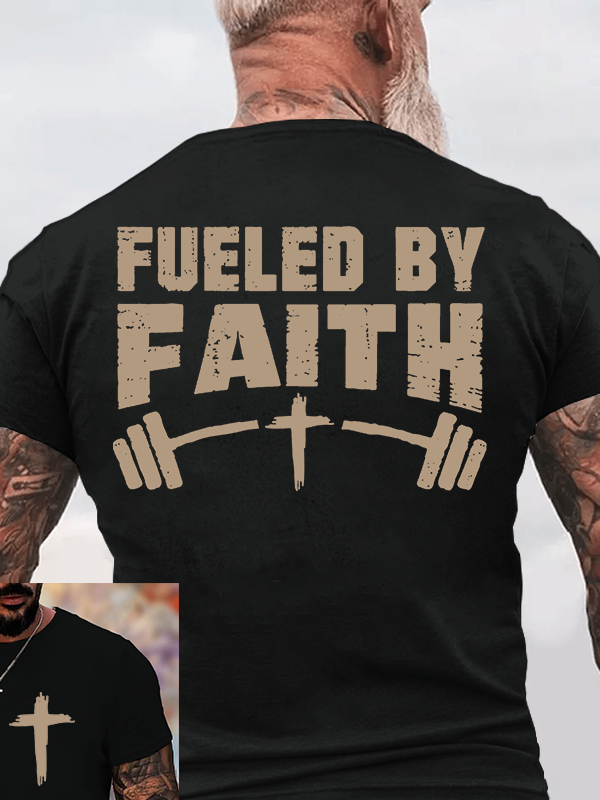 Man Of God Husband Dad Jesus God Christian Cotton T-Shirt
