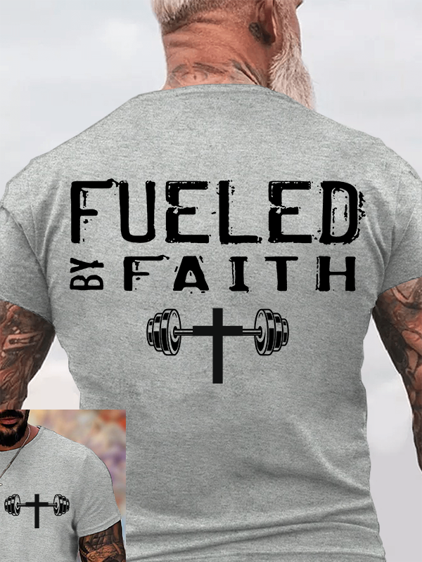 Fueled By Faith Jesus God Christian Cotton T-Shirt