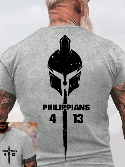 Philippians 4:13 Jesus God Christian Cotton T-Shirt