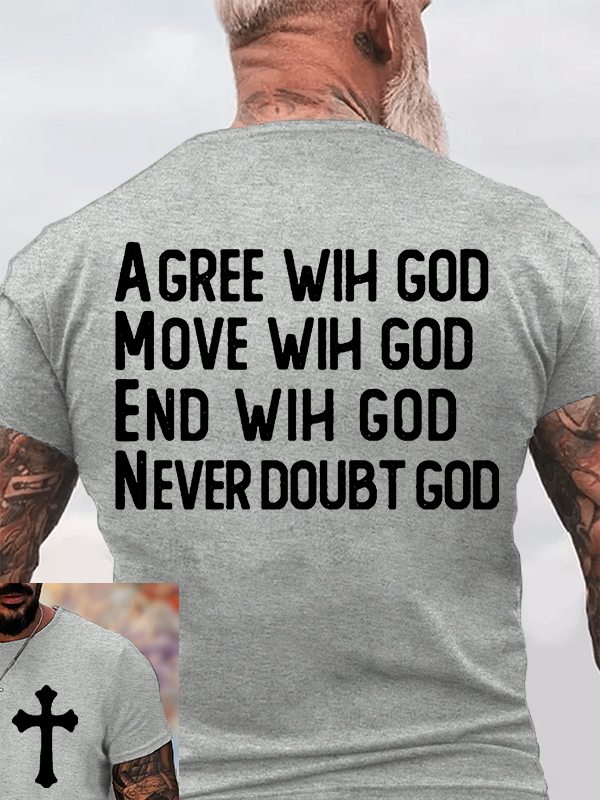 Amen Jesus God Christian Cotton T-Shirt