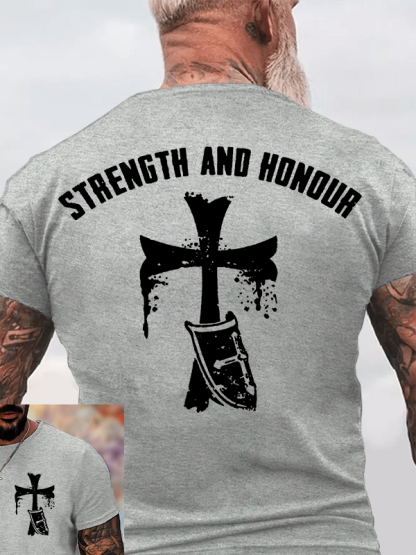 Strength and Honour Jesus God Christian Cotton T-Shirt