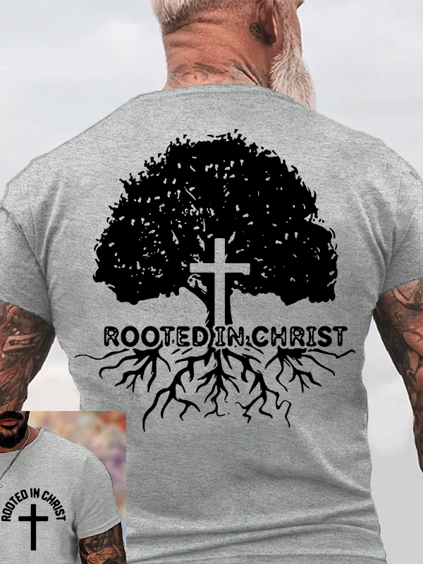 Man Of God Husband Dad Jesus God Christian Cotton T-Shirt