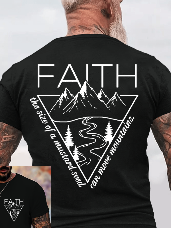 Man Of God Husband Dad Jesus God Christian Cotton T-Shirt