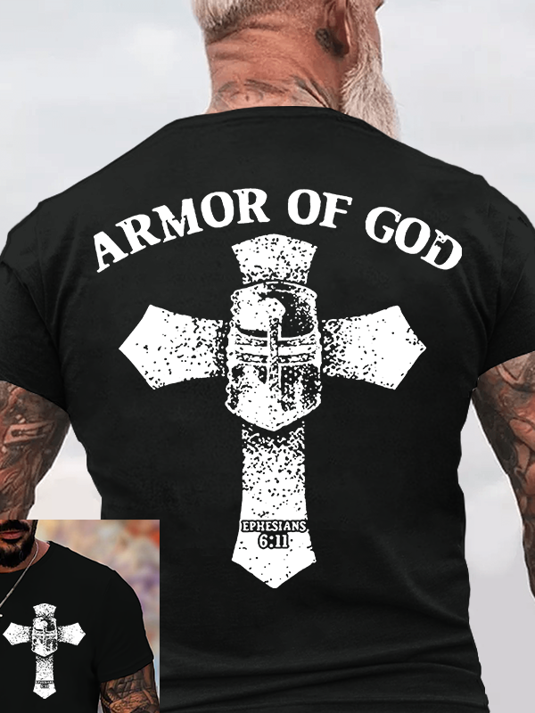 Man Of God Husband Dad Jesus God Christian Cotton T-Shirt