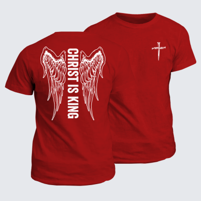 Christ Is King Wing Jesus God Christian Cotton T-Shirt