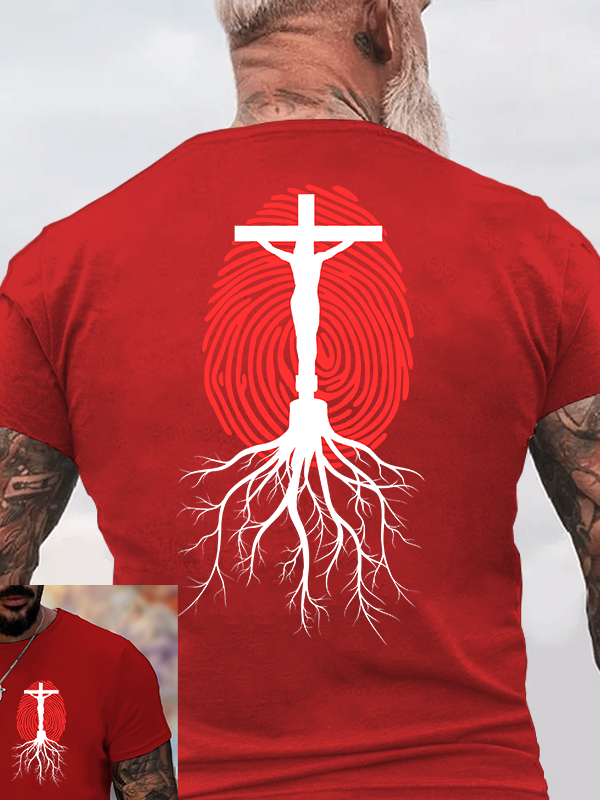 Lifeprint Faith Tree Jesus God Christian Cotton T-Shirt