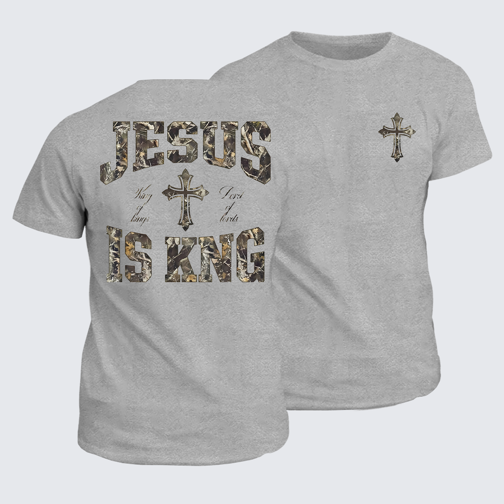 Jesus is King Jesus God Christian Cotton T-Shirt