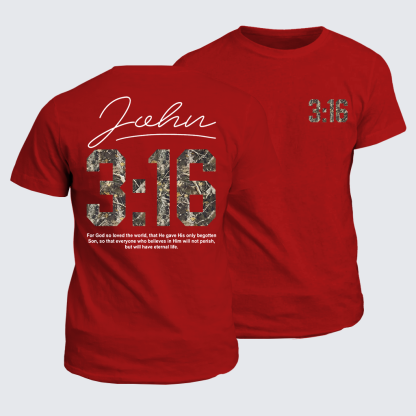 John 3:16 Jesus God Christian Cotton T-Shirt