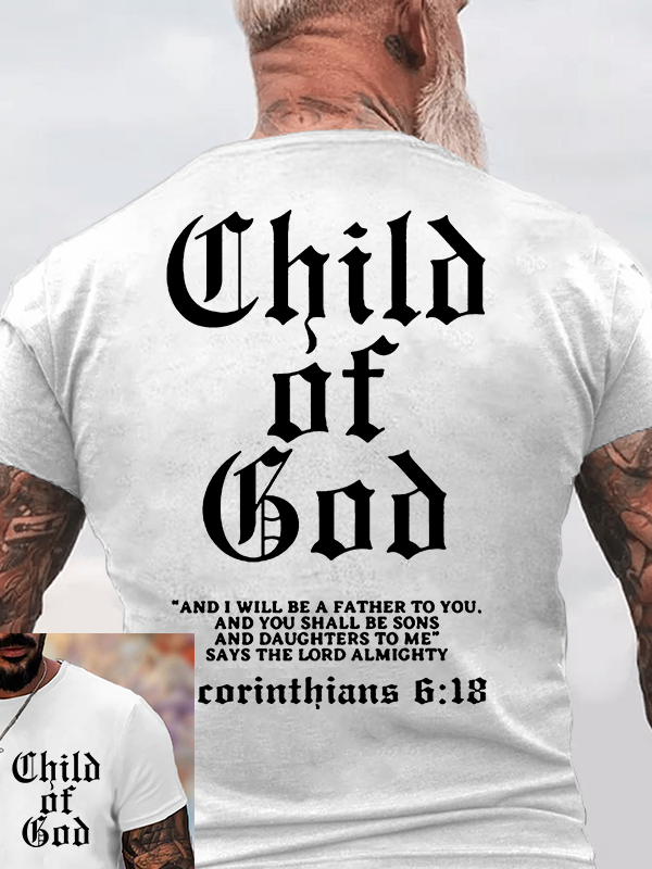 Child Of God Jesus God Christian Cotton T-Shirt
