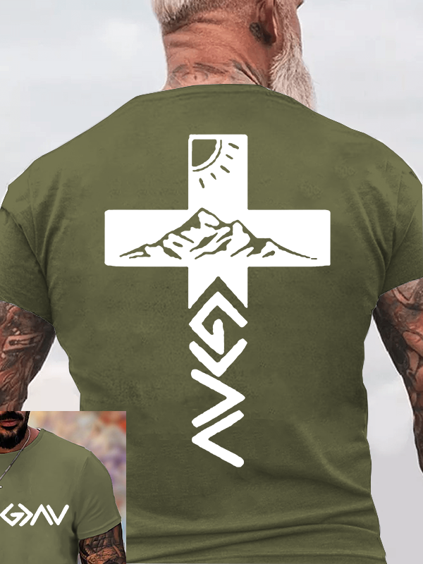 God is Greater than the Highs & Lows Jesus God Christian Cotton T-Shirt