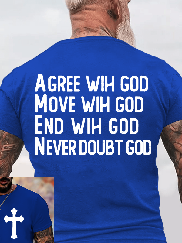 Amen Jesus God Christian Cotton T-Shirt