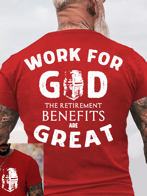 Work for God Jesus God Christian Cotton T-Shirt