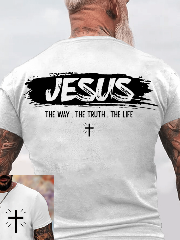 Jesus The Way The Truth The Life Jesus God Christian Cotton T-Shirt