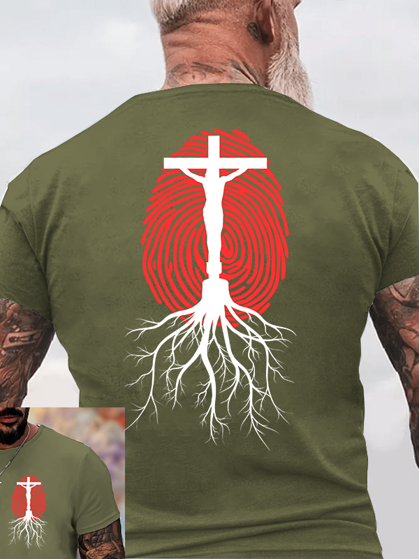 Lifeprint Faith Tree Jesus God Christian Cotton T-Shirt