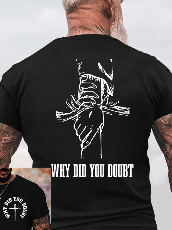 Man Of God Husband Dad Jesus God Christian Cotton T-Shirt