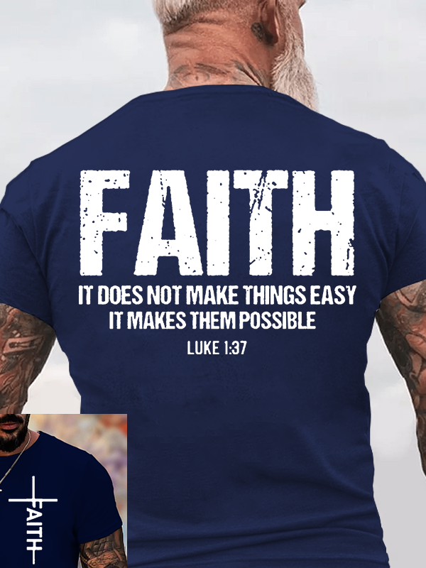 Faith Jesus God Christian Cotton T-Shirt