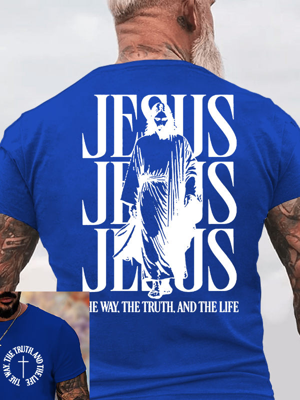 Jesus The Way The Truth And The Life Jesus God Christian Cotton T-Shirt