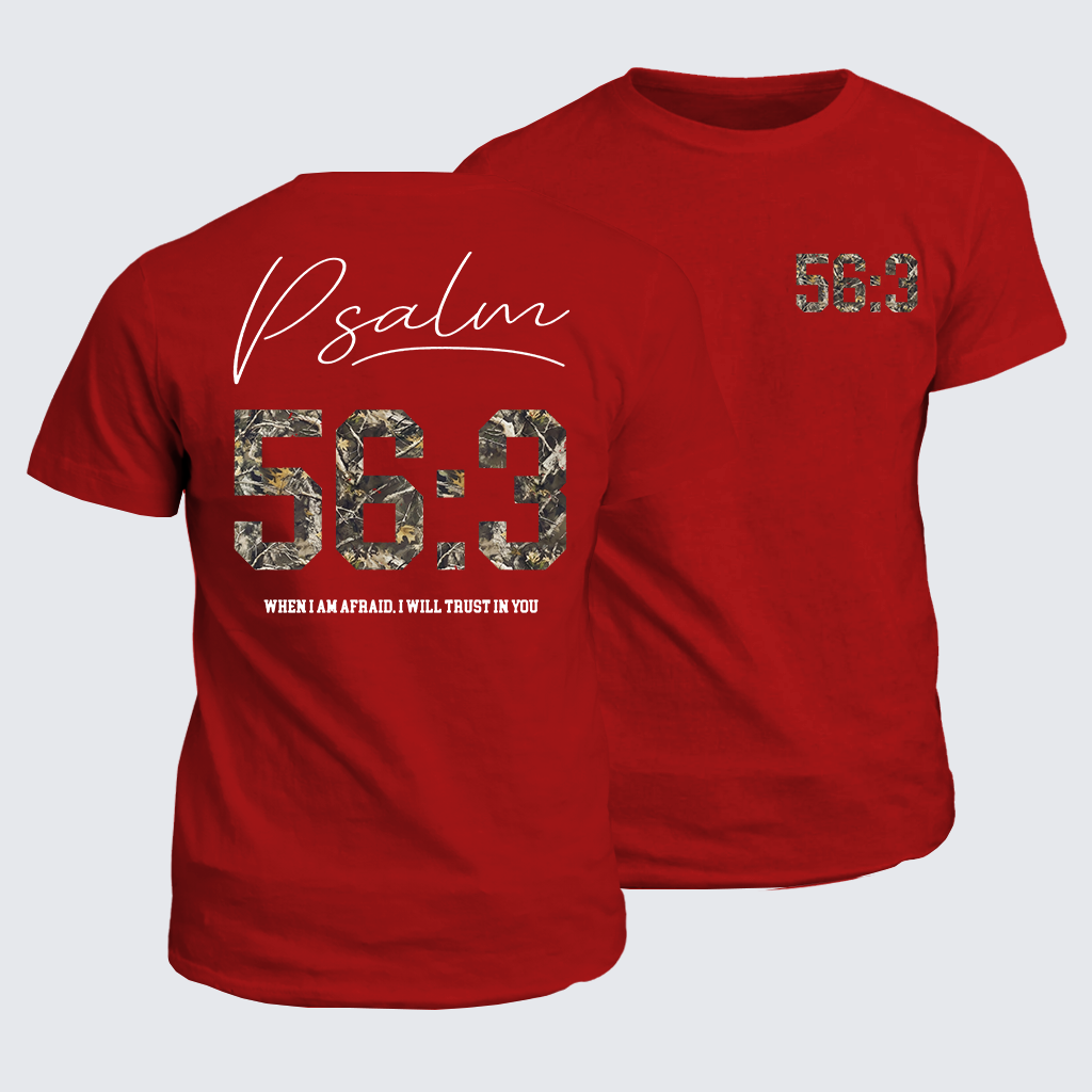 Psalm 56:3 Jesus God Christian Cotton T-Shirt