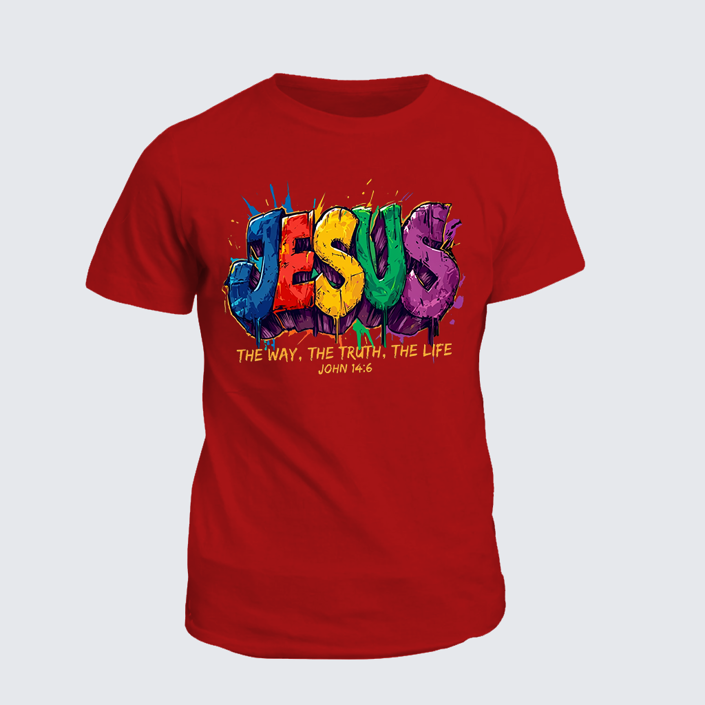 Jesus The Way The Truth The Life Jesus God Christian Cotton T-Shirt