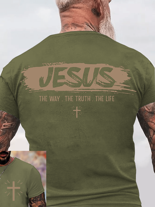 Jesus The Way The Truth The Life Jesus God Christian Cotton T-Shirt