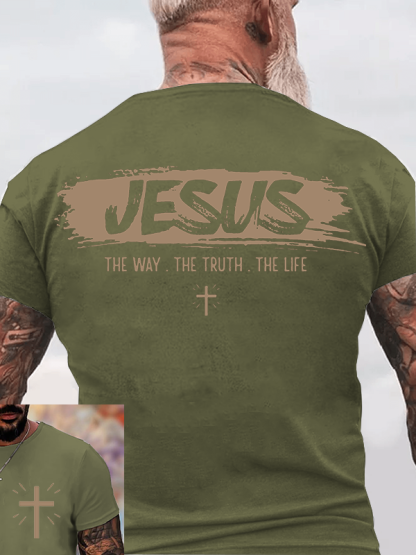 Jesus The Way The Truth The Life Jesus God Christian Cotton T-Shirt