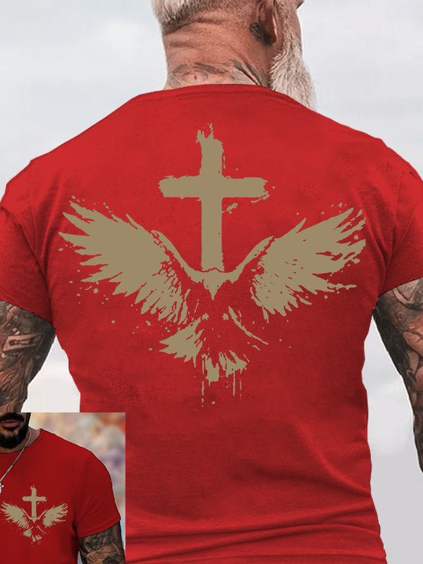 The Jesus Eagle Jesus God Christian Cotton T-Shirt
